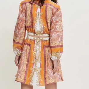 Maje Linen Mini Dress In Multicolour, see shells print